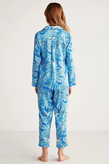 Penyemood GULER DE CAMĂȘĂ ElegANT GULER MÂNECĂ LUNGĂ SET PIJAMA FEMEI