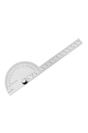 BGA 180 Degree Protractor Metal Angle Finder Stainless Steel Rotating Arm Measuring Ruler