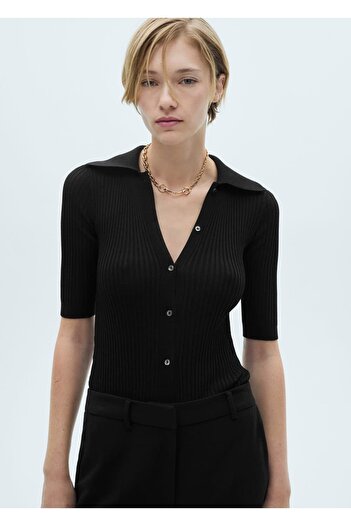 MANGO Woman Long Jumpsuit with Combined Design