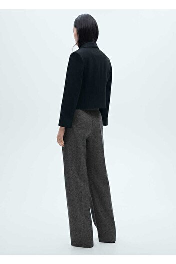 MANGO Woman Kırçıllı Pilili Pantolon