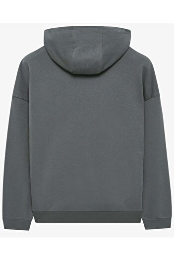 SKECHERS M Essential Hoodie Sweatshirt S242110 Ανδρικό φούτερ με κουκούλα ΓΚΡΙ