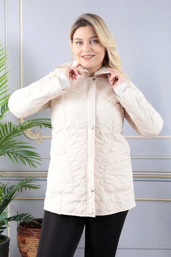 TUTveAL Collection Μαλακό γούνινο παλτό Plus Size - Rabbit Hair, Αδιάβροχο