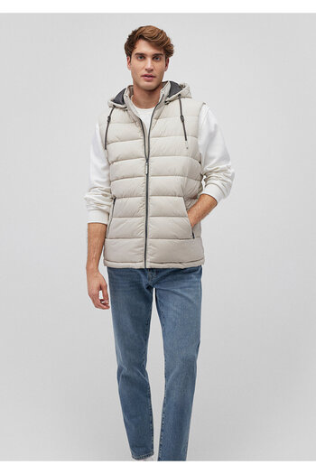 Mavi Hooded Beige Puffer Vest Regular Fit / Normal Cut 010442-70144