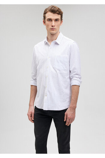 Mavi Striped White Shirt Slim Fit / Slim Fit0211284-80932