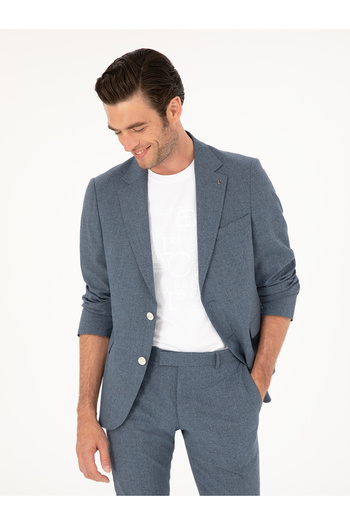 Cacharel İndigo Slim Fit Yün Karışımlı Takım Elbise 50284890-VR028