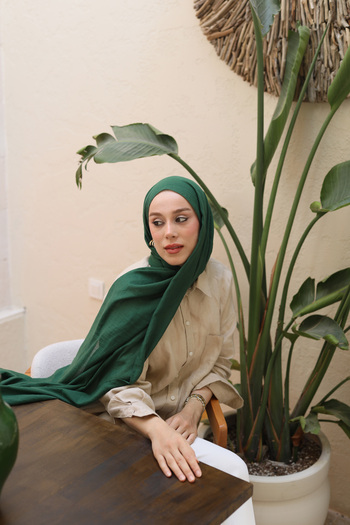 Modakaşmir Neo Cotton Shawl Sea Green