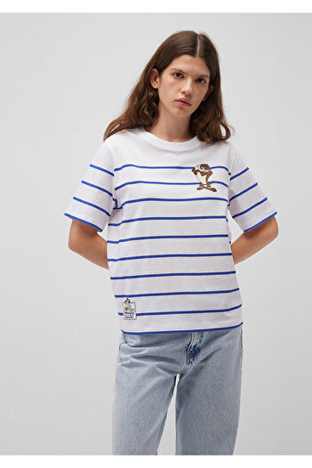 Mavi Tricou albastru cu imprimeu Tasmanian Devil - Regular Fit 1612855 -85471