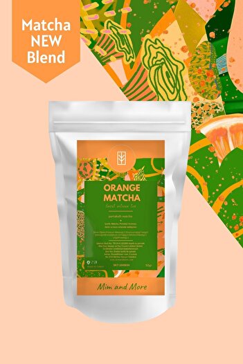Mim and More Orange Matcha - Matcha with Orange Flavor, 50 g