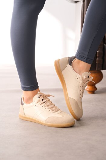 MODAADAM Women's Panet Thin Sole Sneakers - Tan