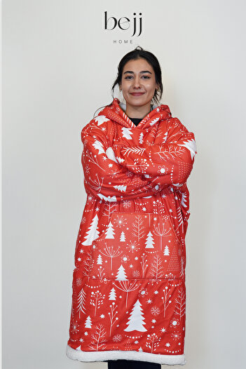 ECEMRE Wearable Tv Blanket Digital Print - Oversized Sweatshirt & Hoodie & Poncho & Fleece