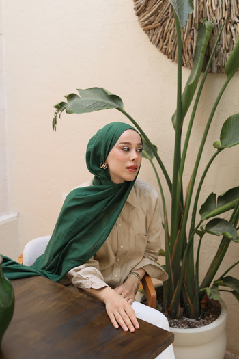 Modakaşmir Neo Cotton Shawl Sea Green