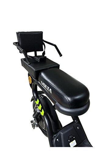 Volta Vsm Children's Seat with Side Protection, Vsm Leather Back Seat with Seat Belt, Saddle, Seat