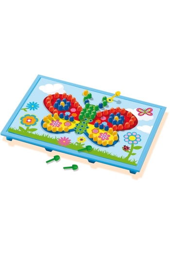 SES Creative Creative Mosaic Toy Set - Mosaic Board Toy With Cards