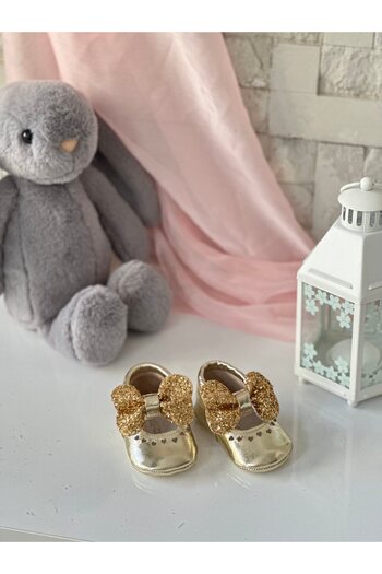 Li Puna Gold Shine Genuine Leather Baby Moccasin