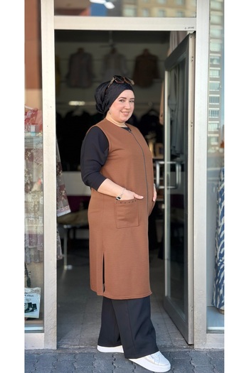 TDYtrendy Giyim سترة الأم العثمانية ليكرا الموسمية مقاس كبير