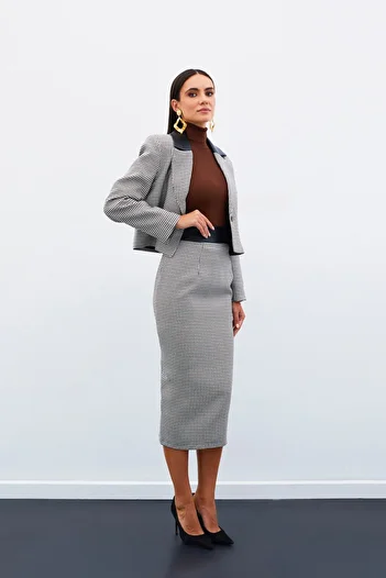 Sateen Fusta Midi Crowbar - MARO