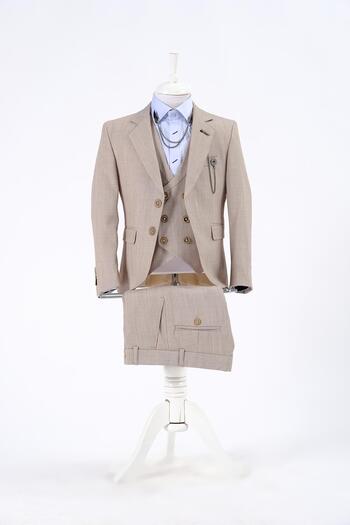 Doctor junior Slim Fit Boy's Chain Detail Suit / No Shirt