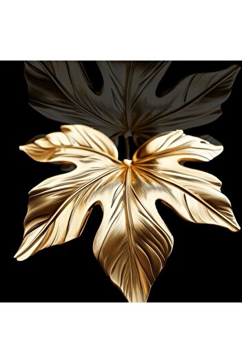 Harikabirev Wonderfulabrev | Gold-Black Flower Combin 05 | Plexy Frame Mdf Table Krfz