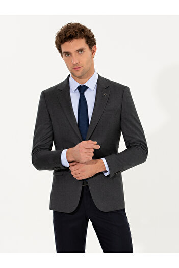 Cacharel Antrasit Slim Fit Ceket 50258858-VR006