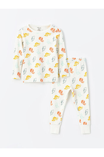 LC Waikiki Lw - Crew Neck Long Sleeve Printed Baby Boy Pajama Set