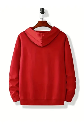caddekombin Headphone Printed Hooded Pocket Sweatshirt