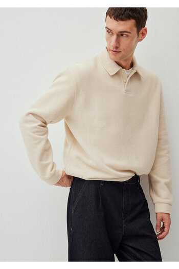 Mavi Buttoned White Basic Sweatshirt 0S10266-81202