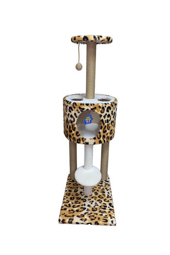 Cathause Cat House Cat Scratching Platform S7 Leopard 128 Cm