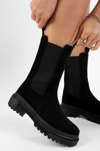 Shoeberry Γυναικείες μπότες Gaze Black Suede
