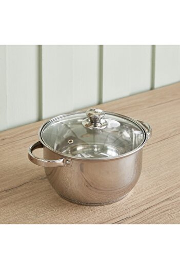 Home Box Stilo Stainless Steel Casserole with Lid - 22 cm