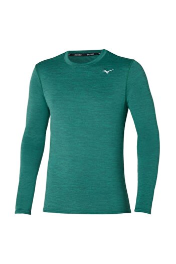 MIZUNO Ανδρικό μπλουζάκι με πράσινο μακρυμάνικο Impulse Core