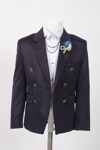 Doctor junior Slim Fit Double Breasted Boy's Jacket/No Shirt_Mnvs01423