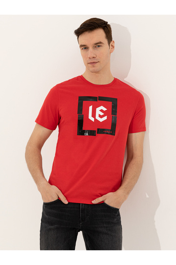 Cacharel Kırmızı Bisiklet Yaka Slim Fit T-Shirt 50247638-VR030