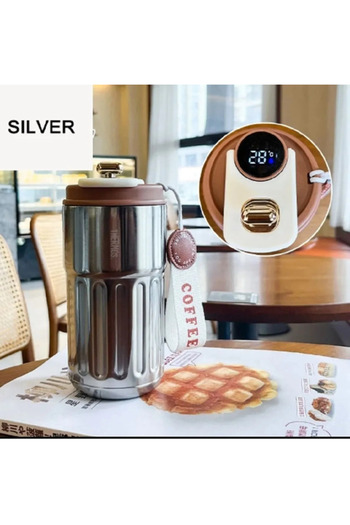 HEPBİMODA 450ml Thermos Bottle with Indicator Smart Display Temperature 316 Stainless Steel Portable Vacuum Cup