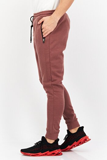 Burnside Men Regular Fit Solid Jogger Pants, Mauve