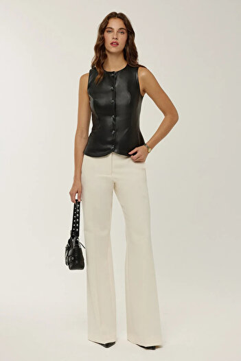 Hiccup Faux Leather Vest