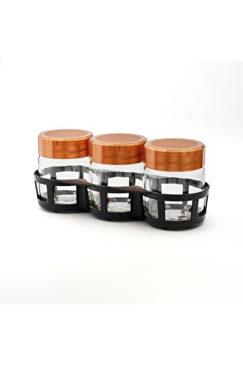 Mare Mosso Caffe ê Vendite Eminem Glass 3-Piece Spice Jar Set 425Cc