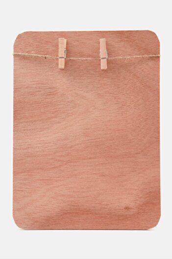 Muy Mucho Photo Frame With Clothes Pins, Natural