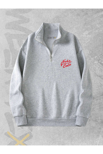 WEARTEX Half Zip 3 Thread Fallout Nuka Cola Printed Sweatshirt