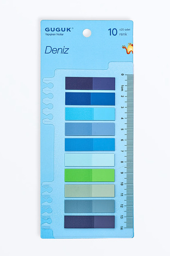 GUGUK Sea 10 Color Transparent Pet Index - Post-It Sticker