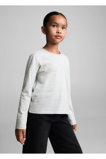 MANGO Kids Gestreiftes T-Shirt aus Baumwolle