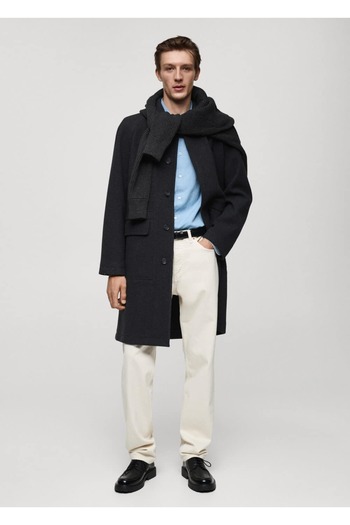 MANGO Man Wool Coat with Pockets