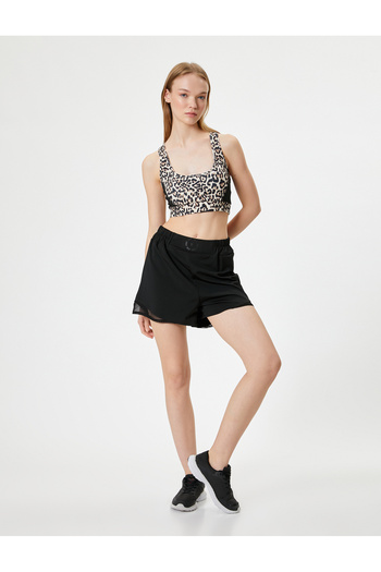 Koton Sports Shorts Relax Fit Elastic Waist Interlock