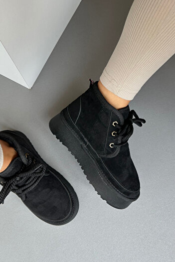 Mupa Shoes Kadın İçi Kürklü Bot SİYAH SÜET