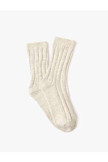 Koton Basic Socket Socks Knitted Textured