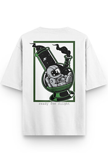Overoz Μπλουζάκι Bong Astronaut Back Printed Semi Oversize 1198