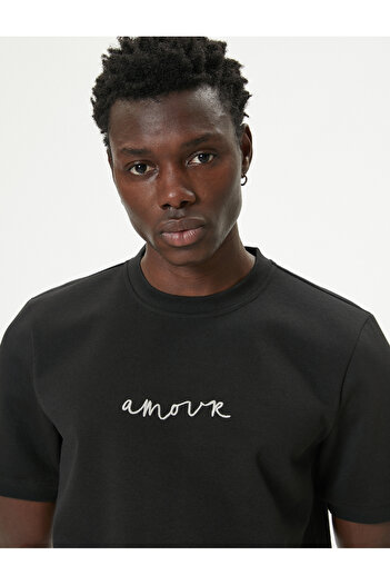 Koton Μπλουζάκι με λαιμόκοψη Crew Cotton Blend - Κοντομάνικο Oversize T-Shirt