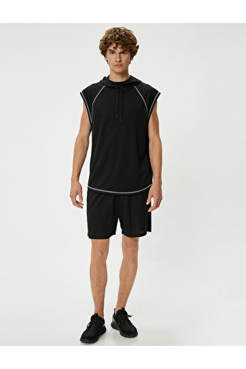 Koton Basic Sports Shorts - Lace-up Waist and Pocket Detail