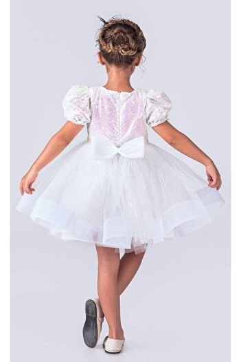 Tarz Çocuk Girl's Sequin Paillette Ballerina Model Dress
