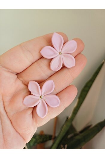 CREATİVESHOP Flower Earrings, Handmade Earrings, Design Earrings, Polymer Clay Earrings