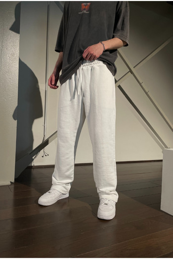 UYN SPORT Unisex White Baggy Combed Cotton Tracksuit